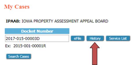 Appeal history on PAAB eFile